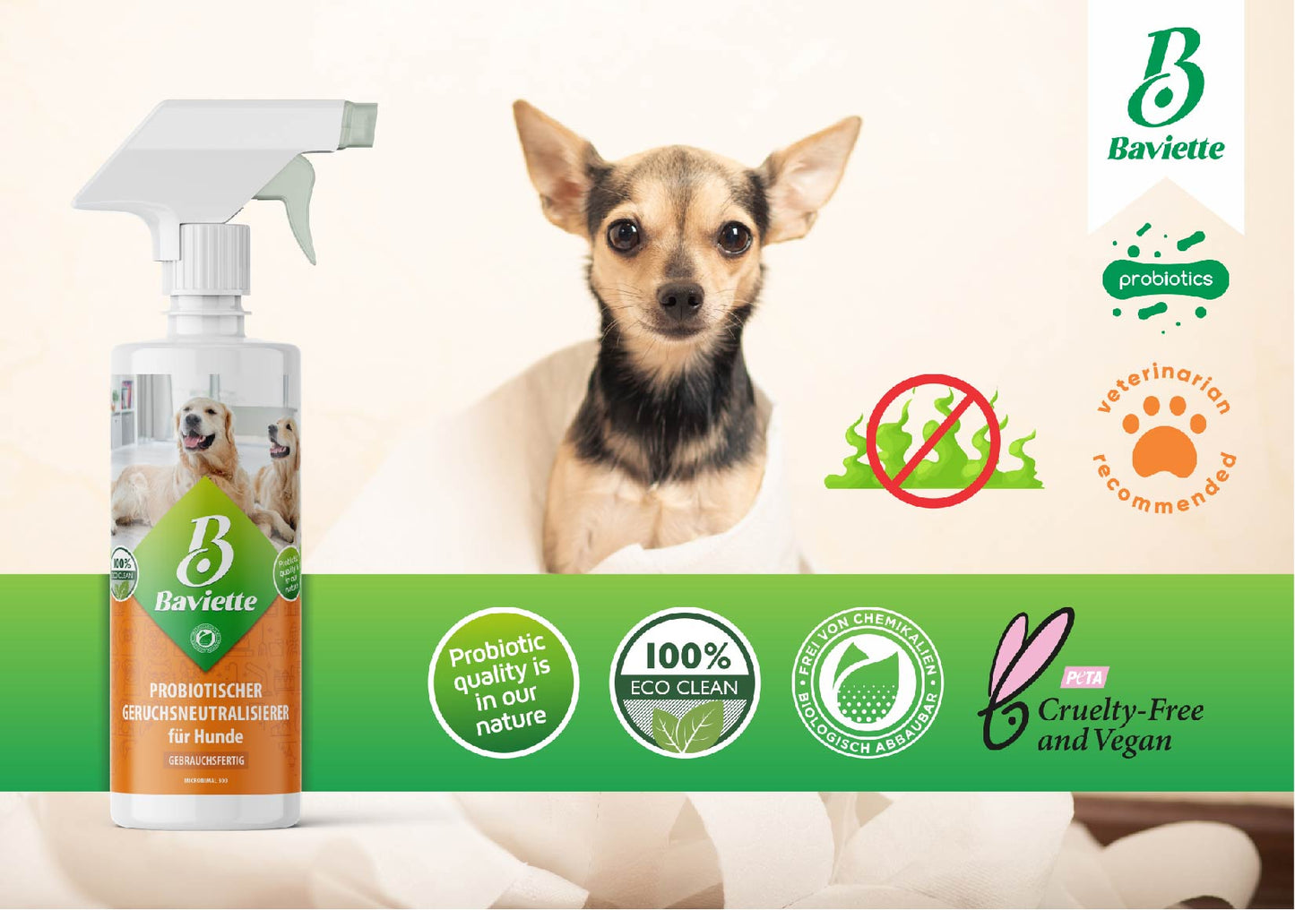 
                  
                    Odor remover for dog lovers, highly concentrated
                  
                