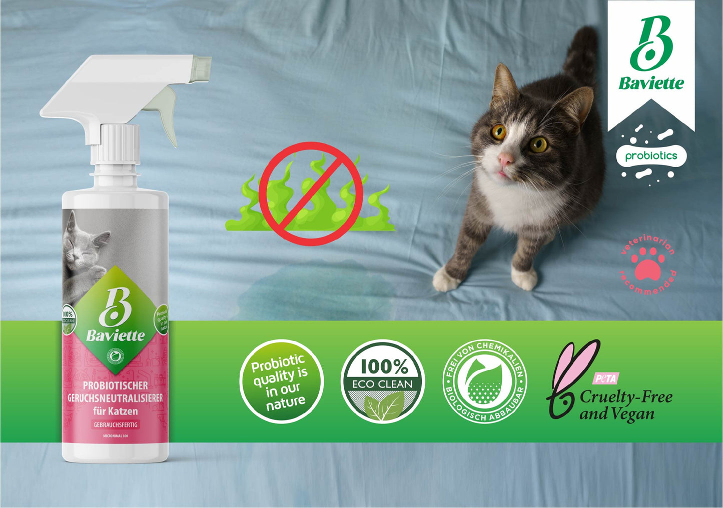 
                  
                    Odor remover for cat lovers, highly concentrated
                  
                